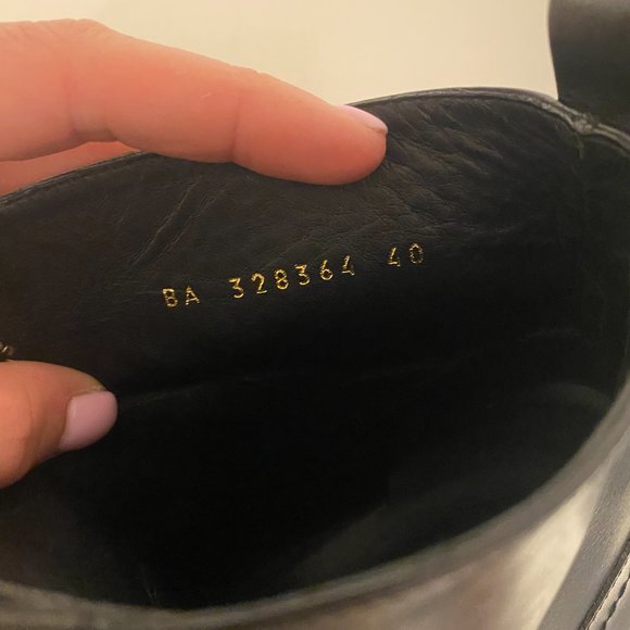 Saint Laurent Black Combat Boots Size 40 - Picture 5 of 5